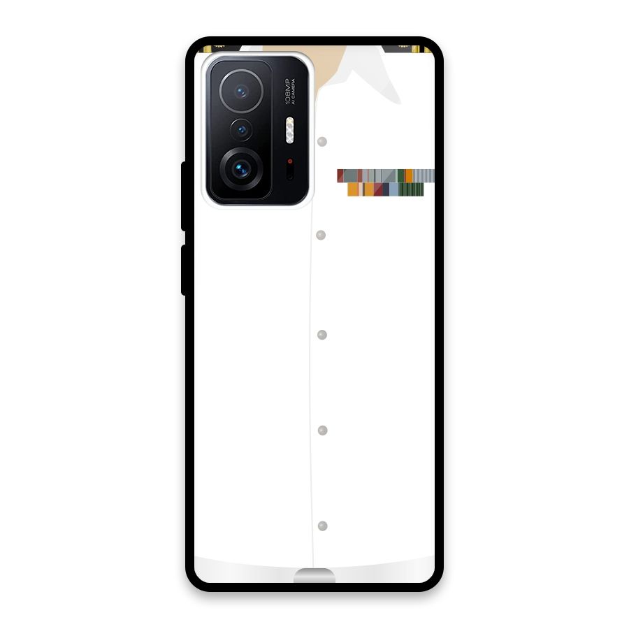Navy Uniform Glass Back Case for Xiaomi 11T Pro