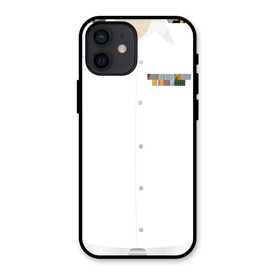 Navy Uniform Glass Back Case for iPhone 12