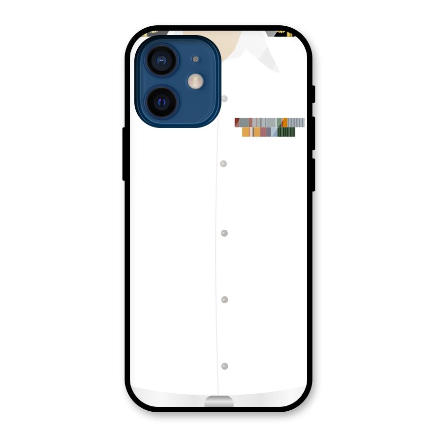 Navy Uniform Glass Back Case for iPhone 12 Mini