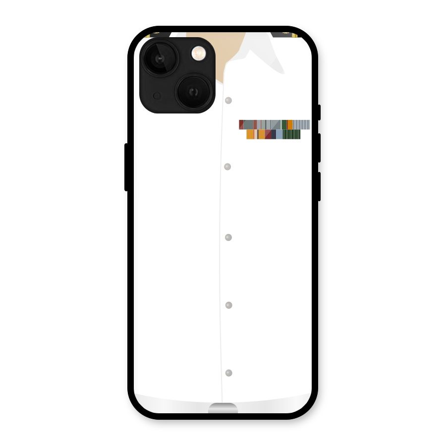 Navy Uniform Glass Back Case for iPhone 13