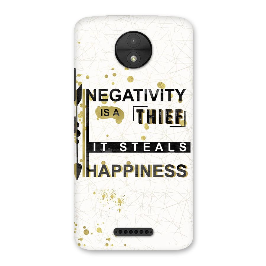 Negativity Thief Back Case for Moto C