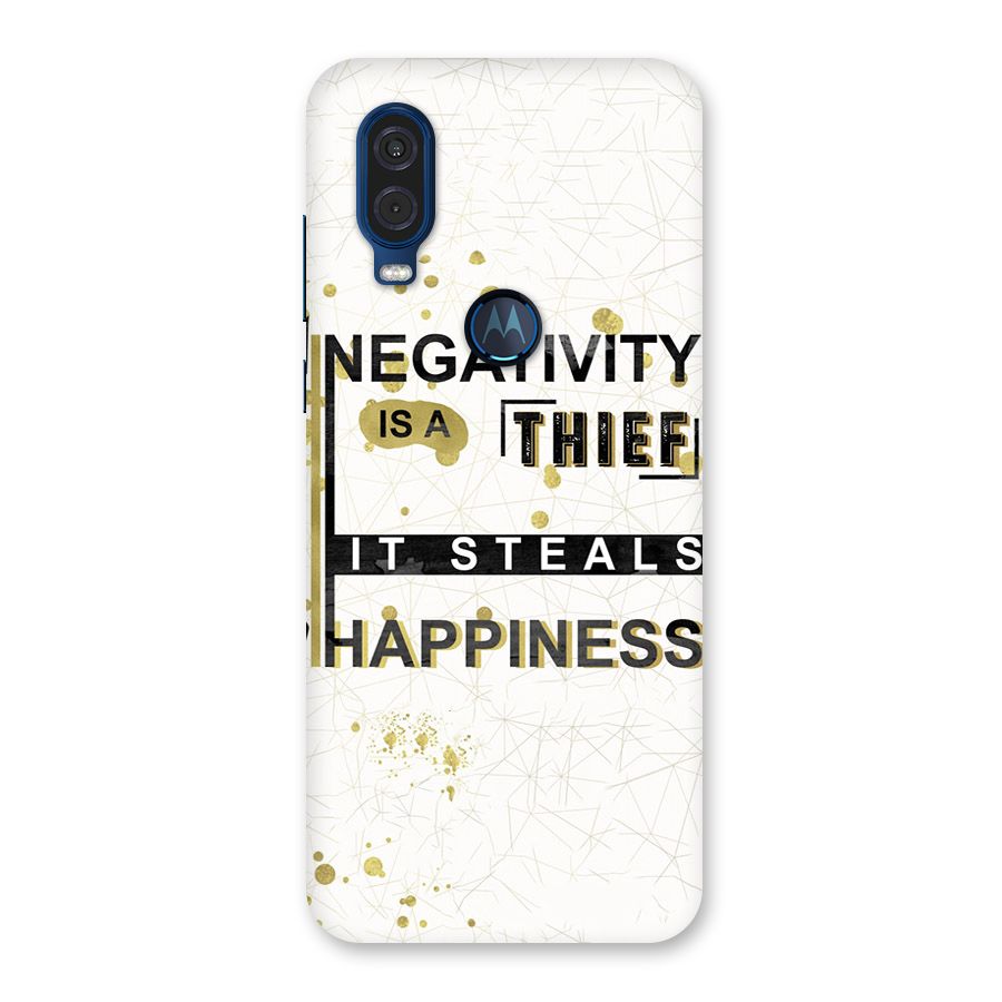 Negativity Thief Back Case for Motorola One Vision