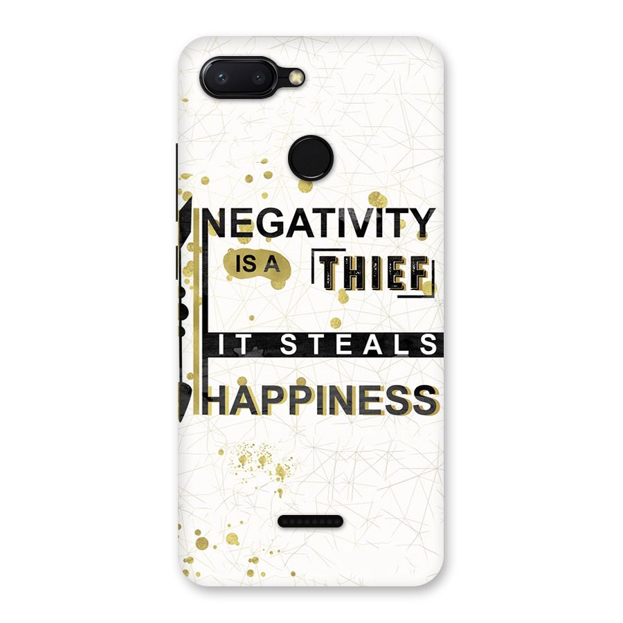 Negativity Thief Back Case for Redmi 6