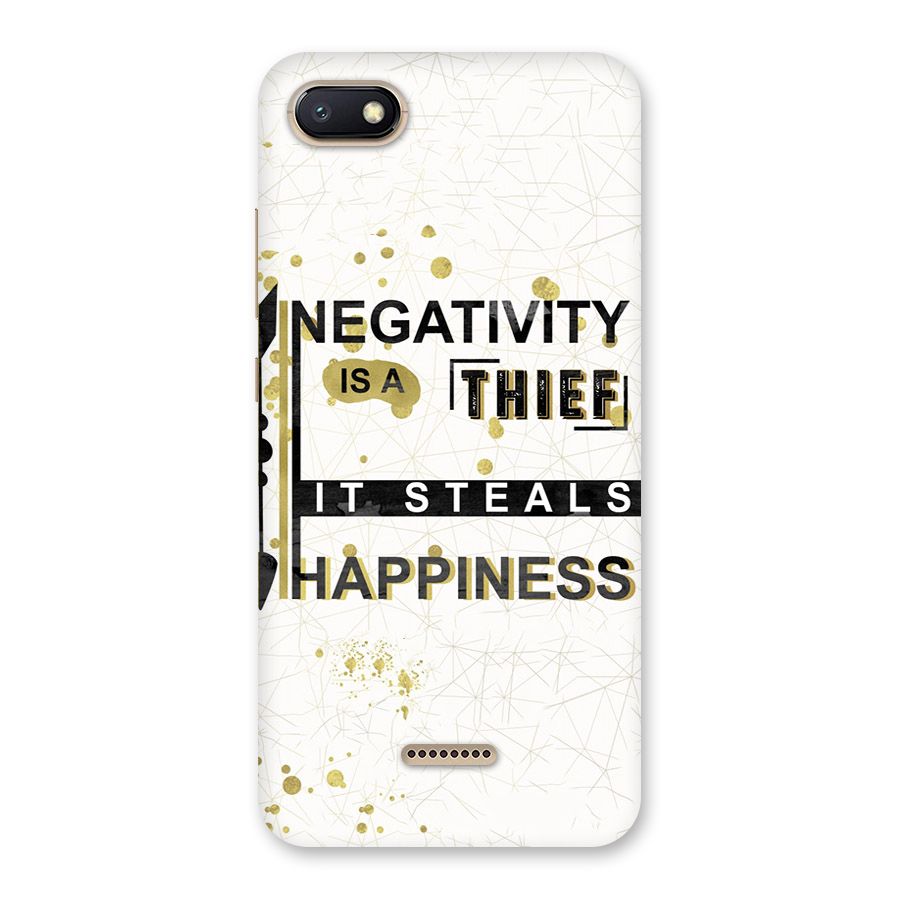 Negativity Thief Back Case for Redmi 6A