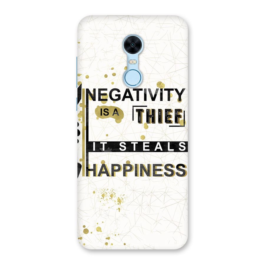 Negativity Thief Back Case for Redmi Note 5