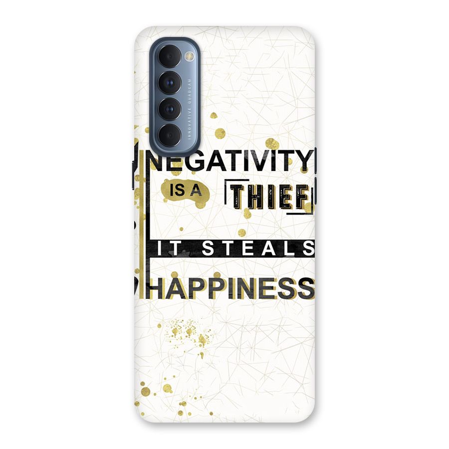 Negativity Thief Back Case for Reno4 Pro