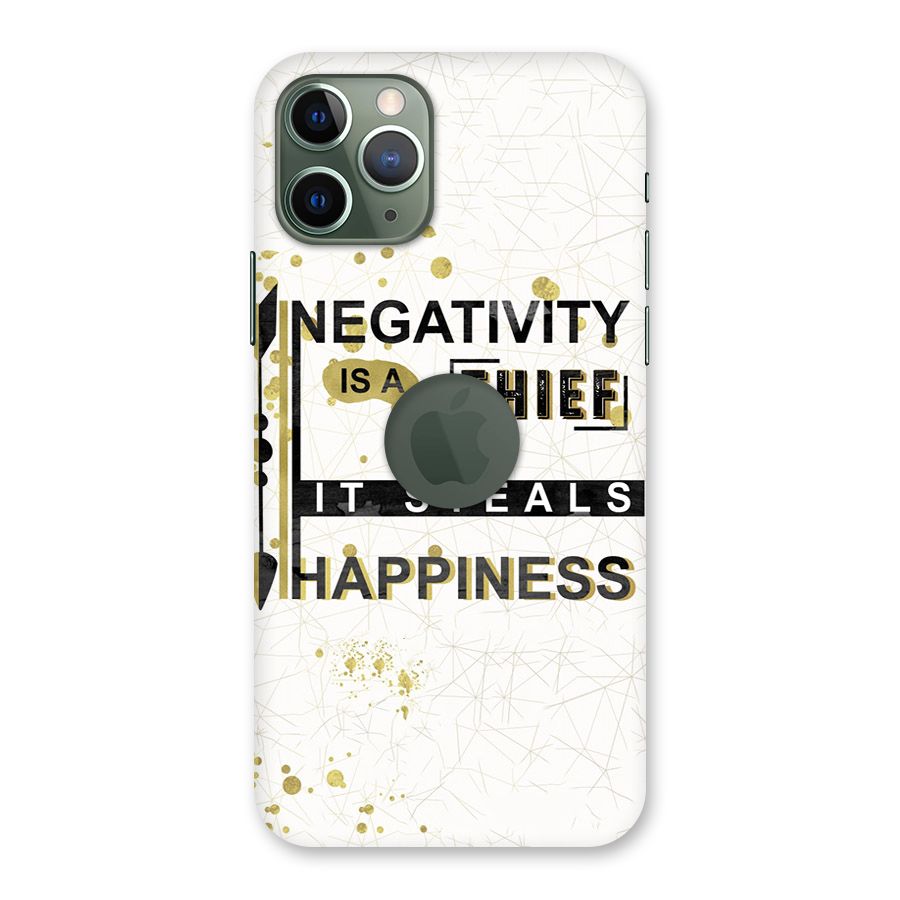 Negativity Thief Back Case for iPhone 11 Pro Logo  Cut
