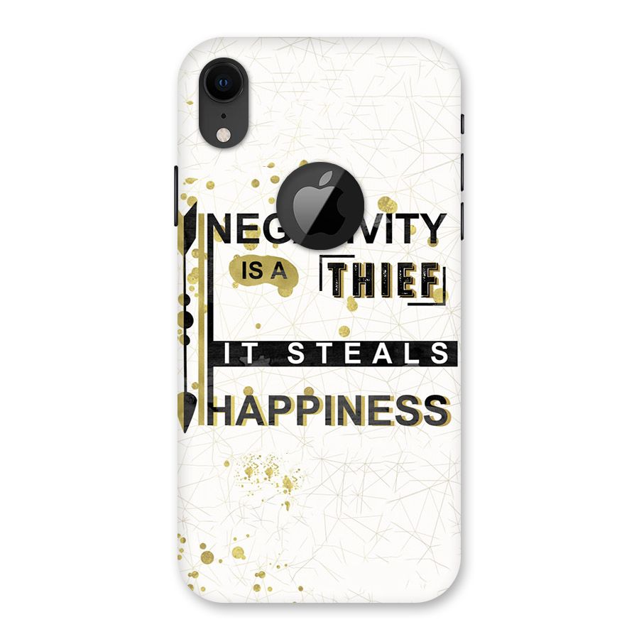 Negativity Thief Back Case for iPhone XR Logo Cut