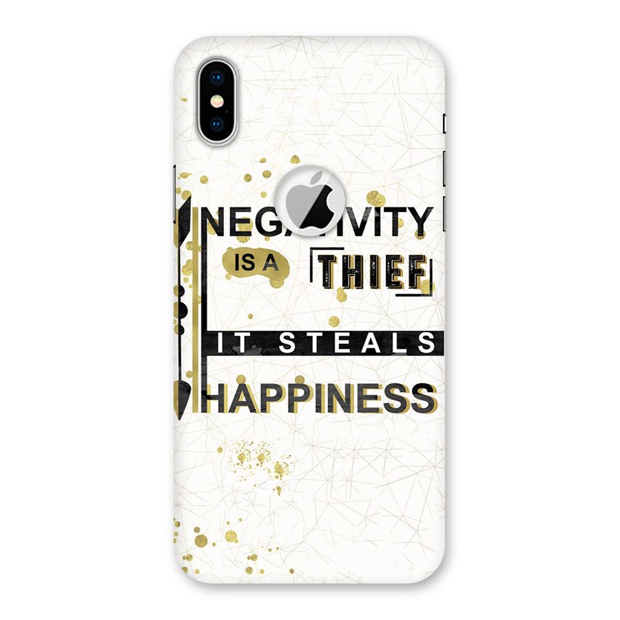 Negativity Thief Back Case for iPhone X Logo Cut