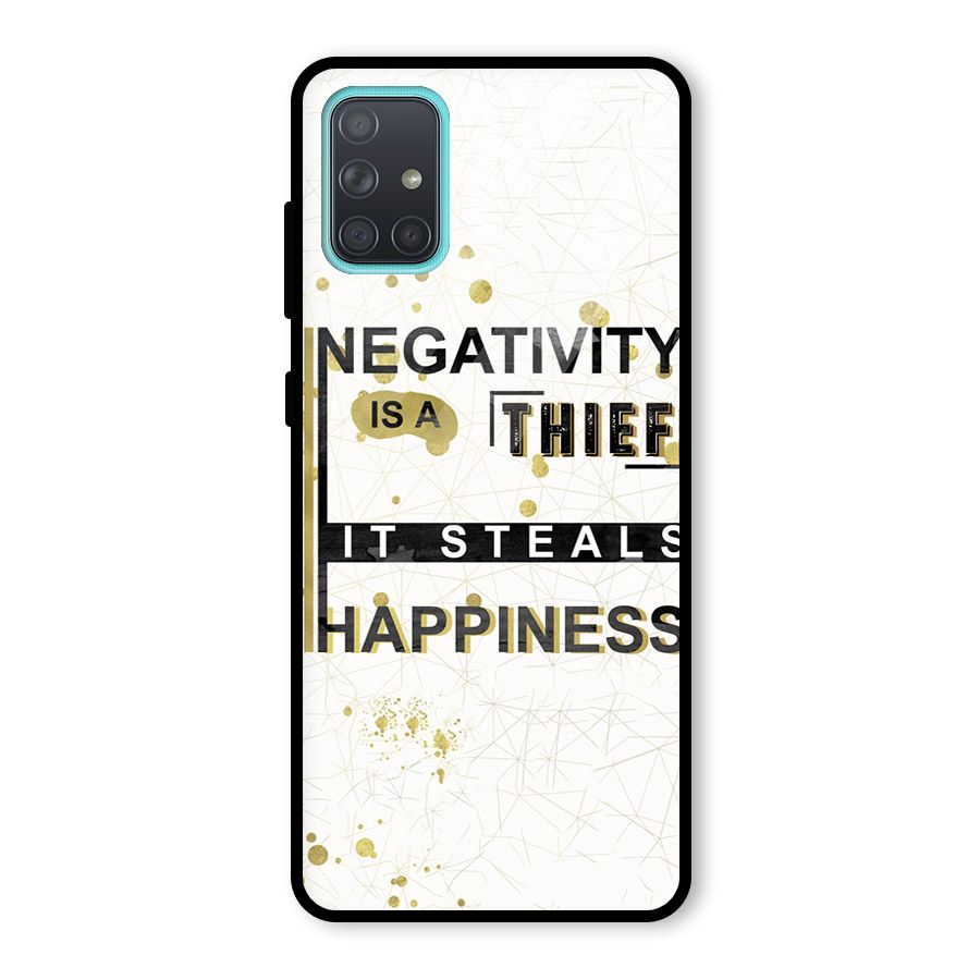 Negativity Thief Glass Back Case for Galaxy A71