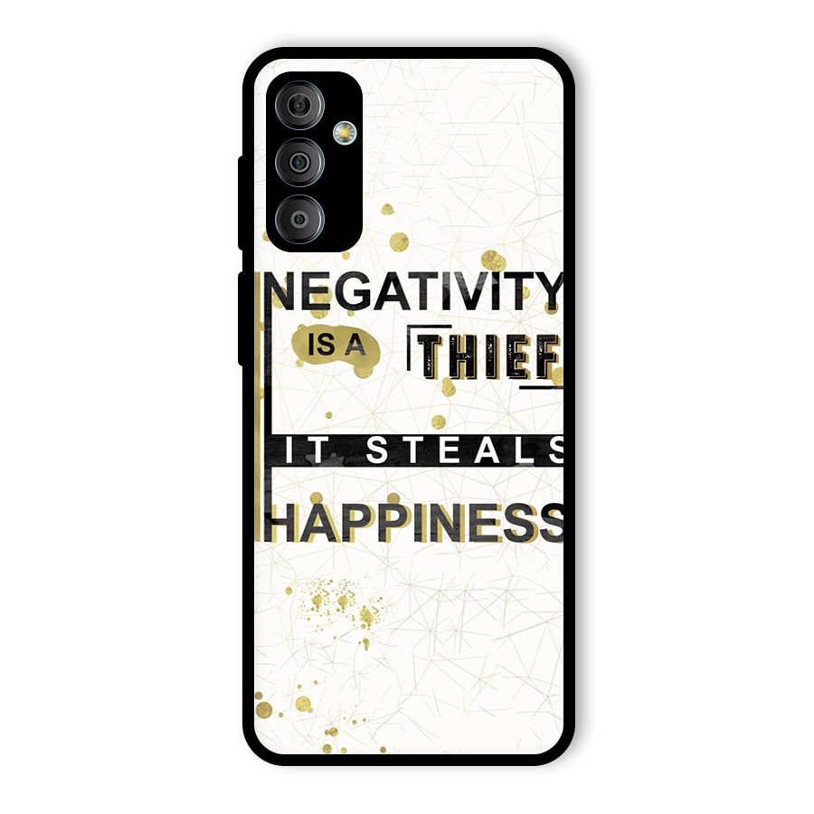 Negativity Thief Glass Back Case for Galaxy F23
