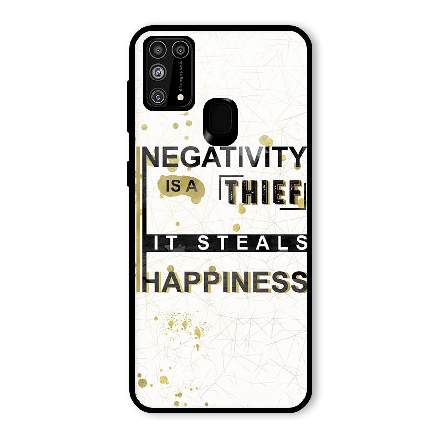 Negativity Thief Glass Back Case for Galaxy F41