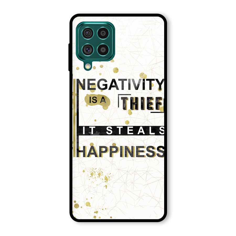 Negativity Thief Glass Back Case for Galaxy F62