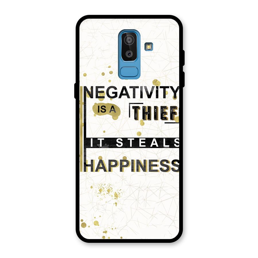 Negativity Thief Glass Back Case for Galaxy J8