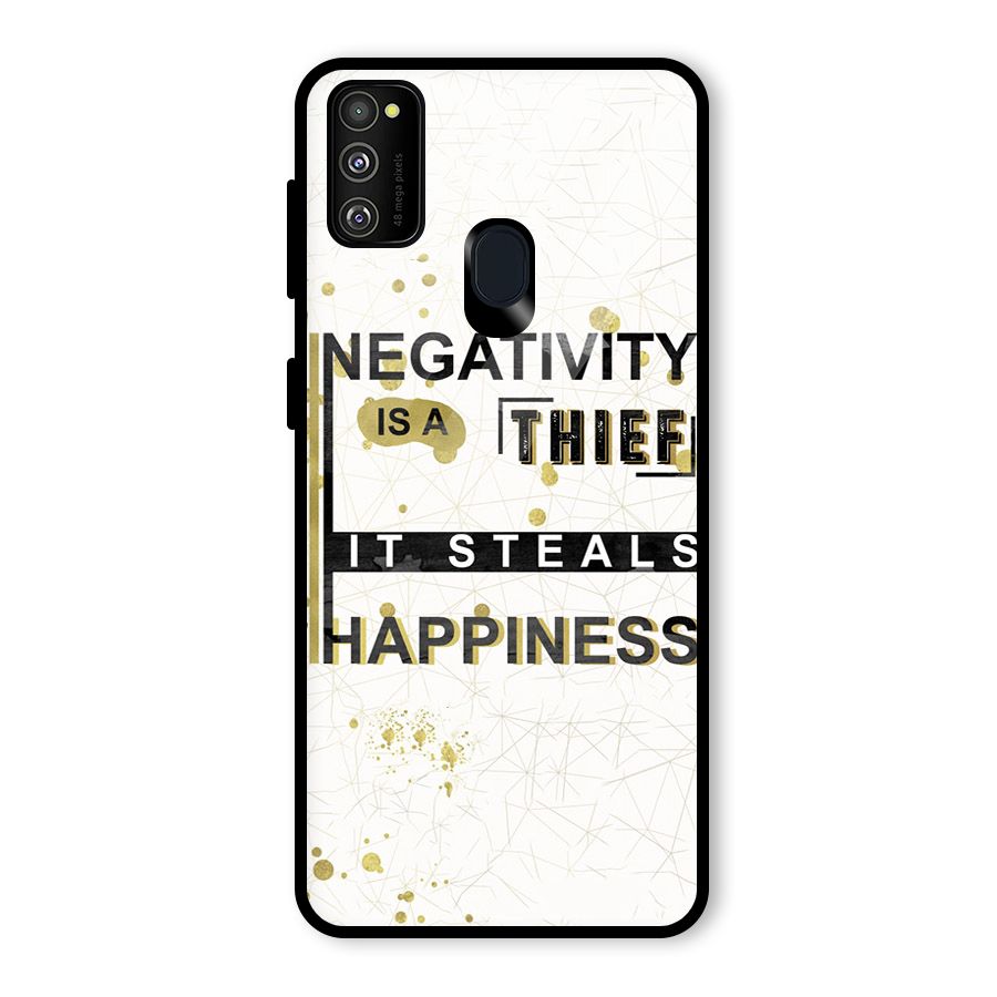 Negativity Thief Glass Back Case for Galaxy M30s