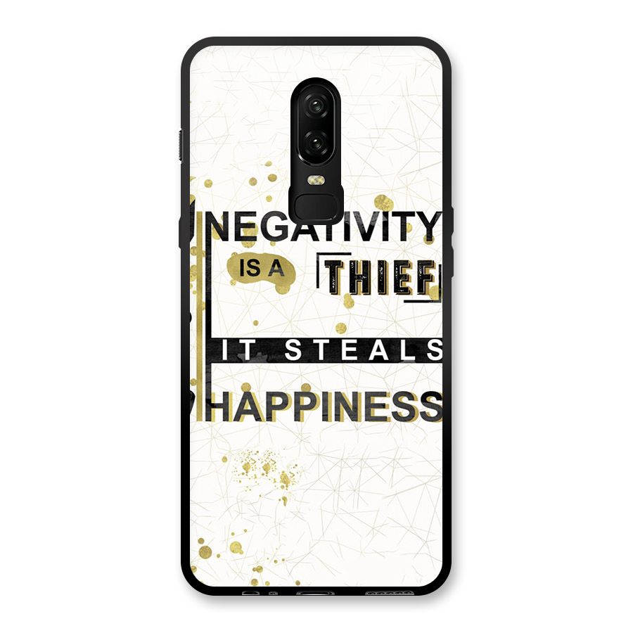 Negativity Thief Glass Back Case for OnePlus 6