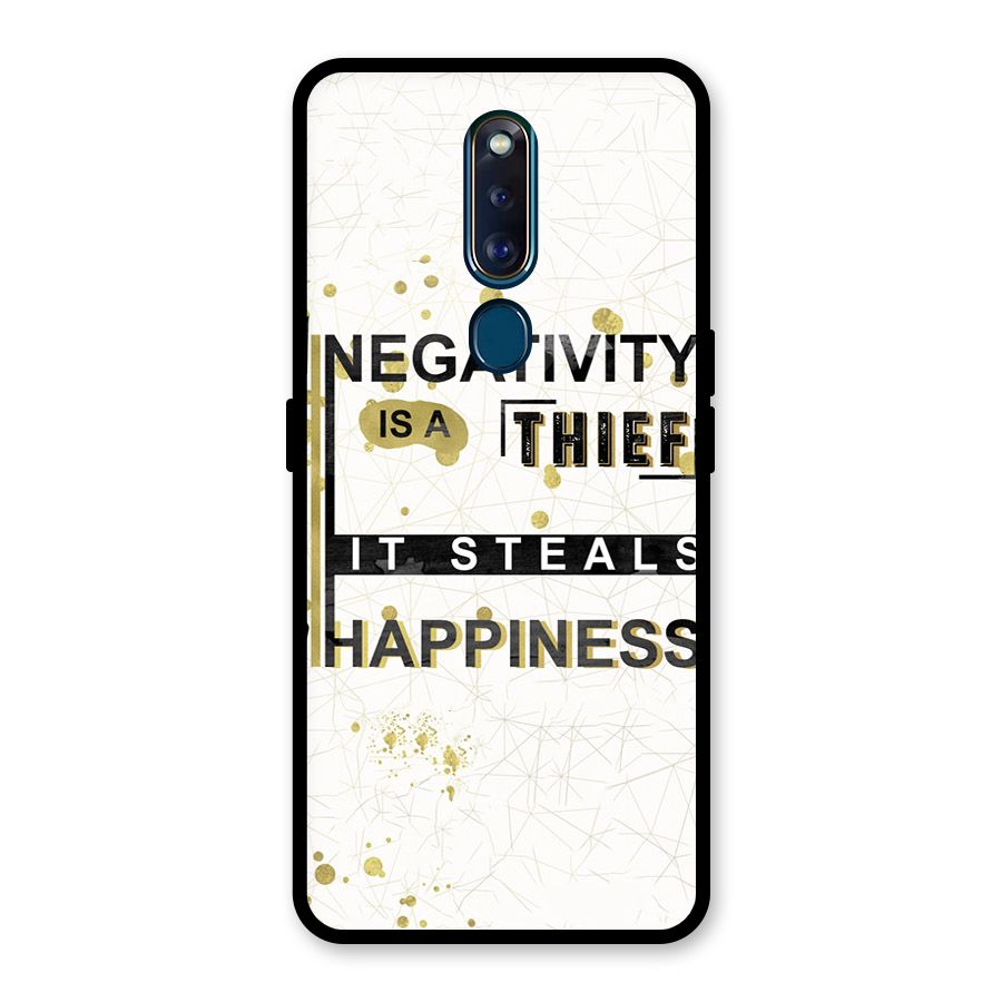 Negativity Thief Glass Back Case for Oppo F11 Pro
