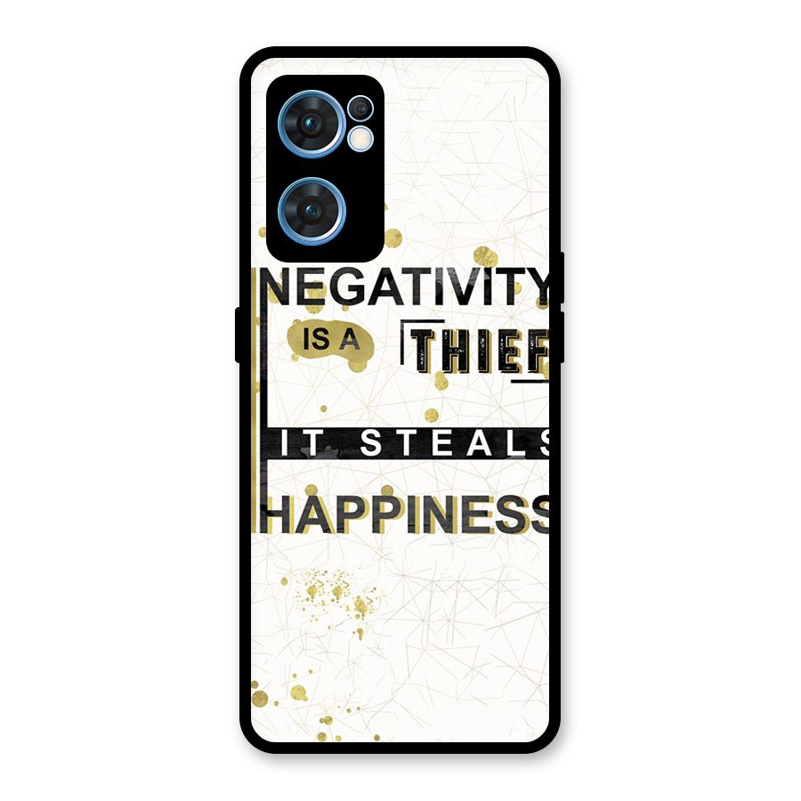 Negativity Thief Glass Back Case for Oppo Reno7 5G