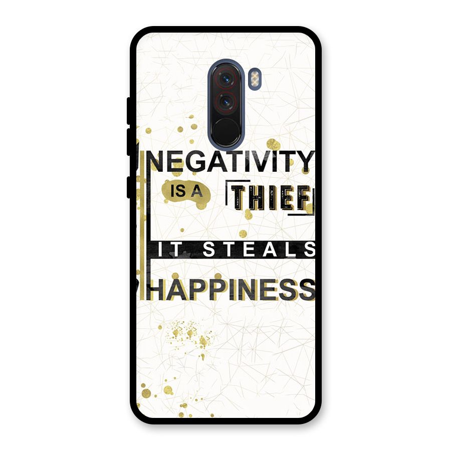 Negativity Thief Glass Back Case for Poco F1