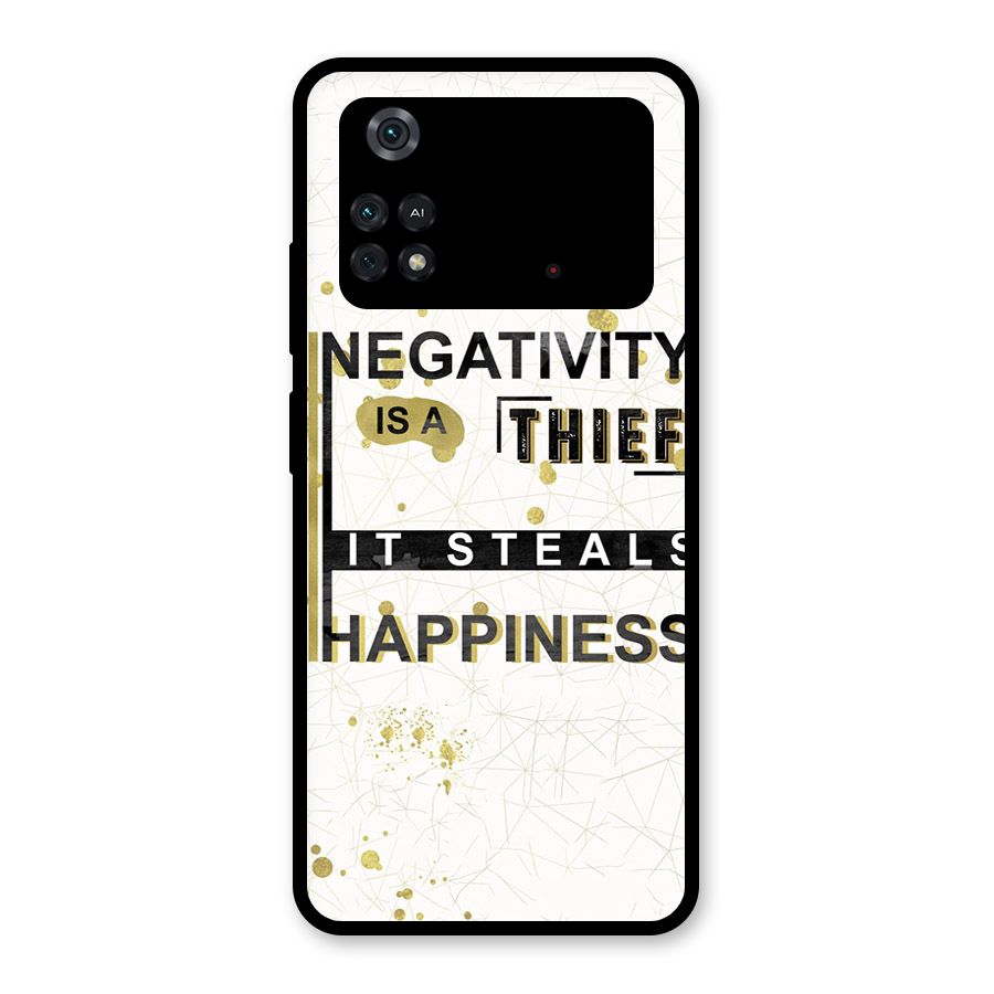 Negativity Thief Glass Back Case for Poco M4 Pro 4G