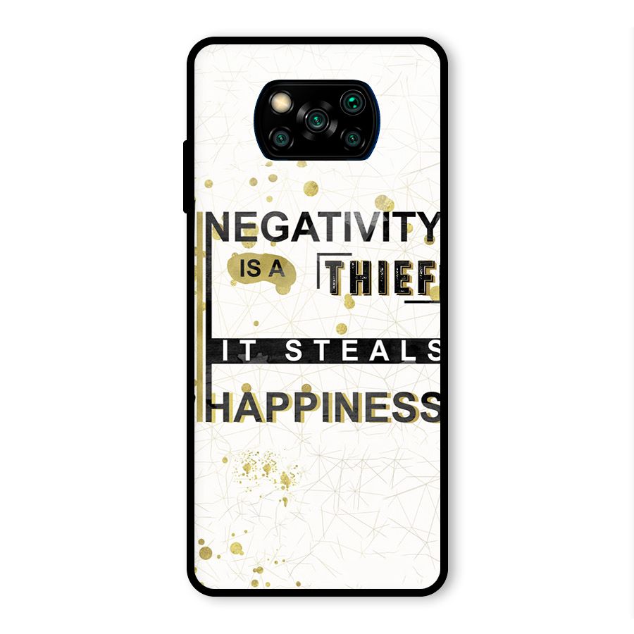 Negativity Thief Glass Back Case for Poco X3 Pro