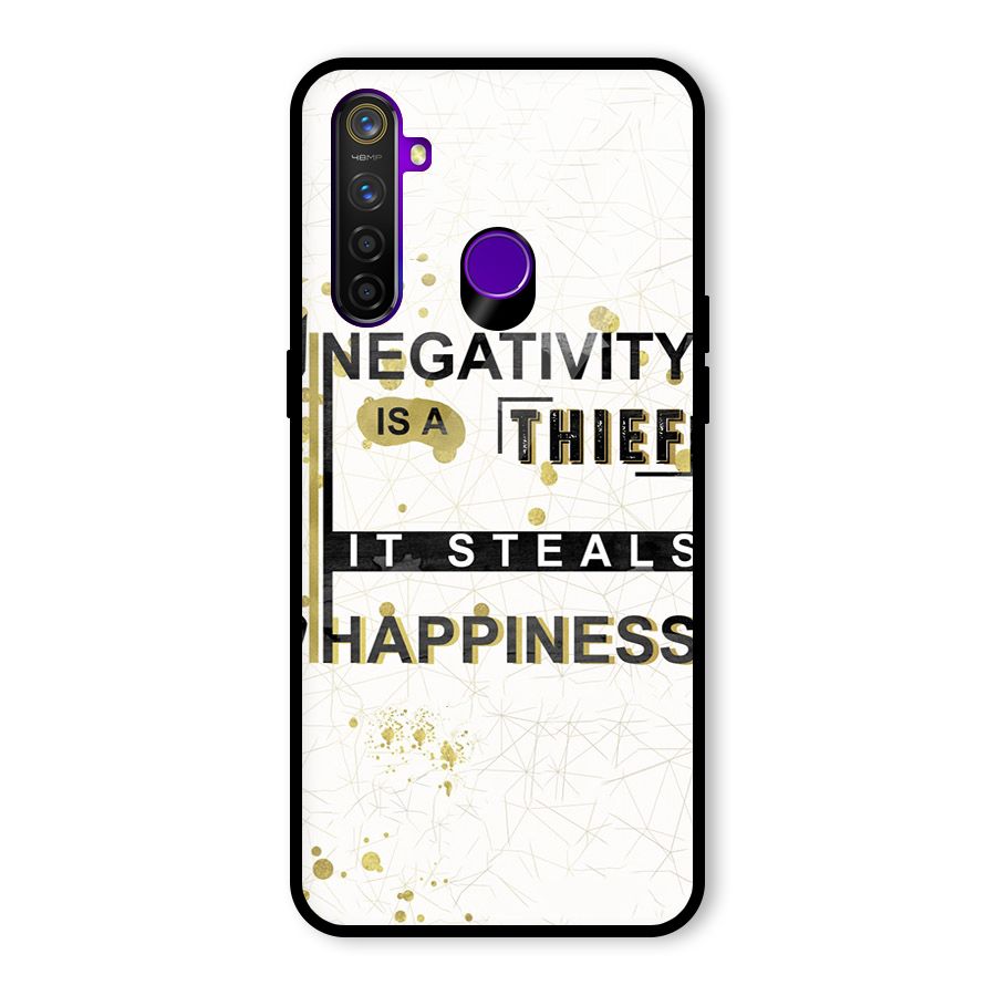 Negativity Thief Glass Back Case for Realme 5 Pro