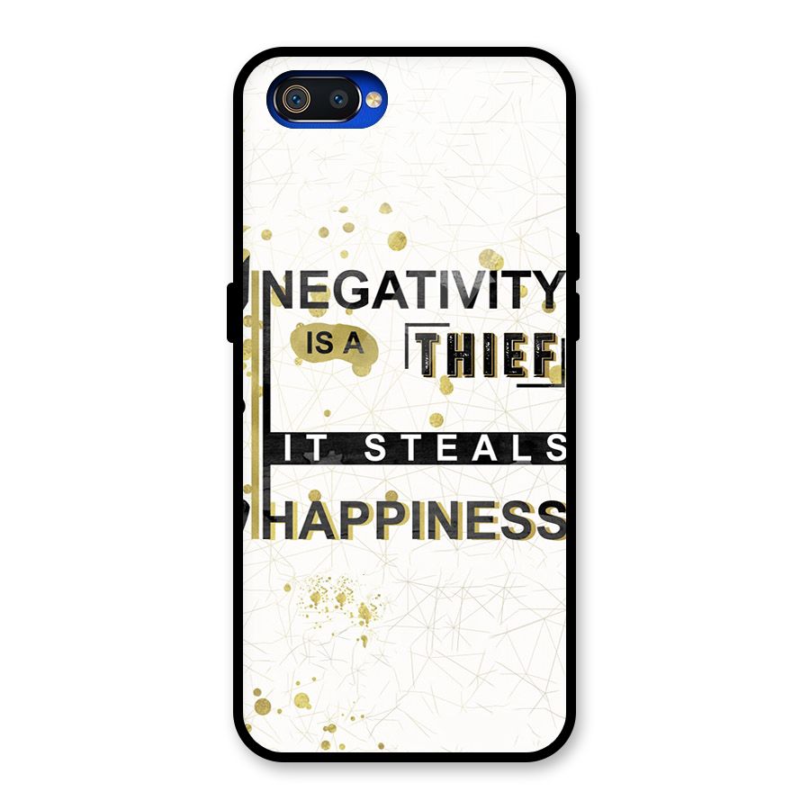 Negativity Thief Glass Back Case for Realme C2
