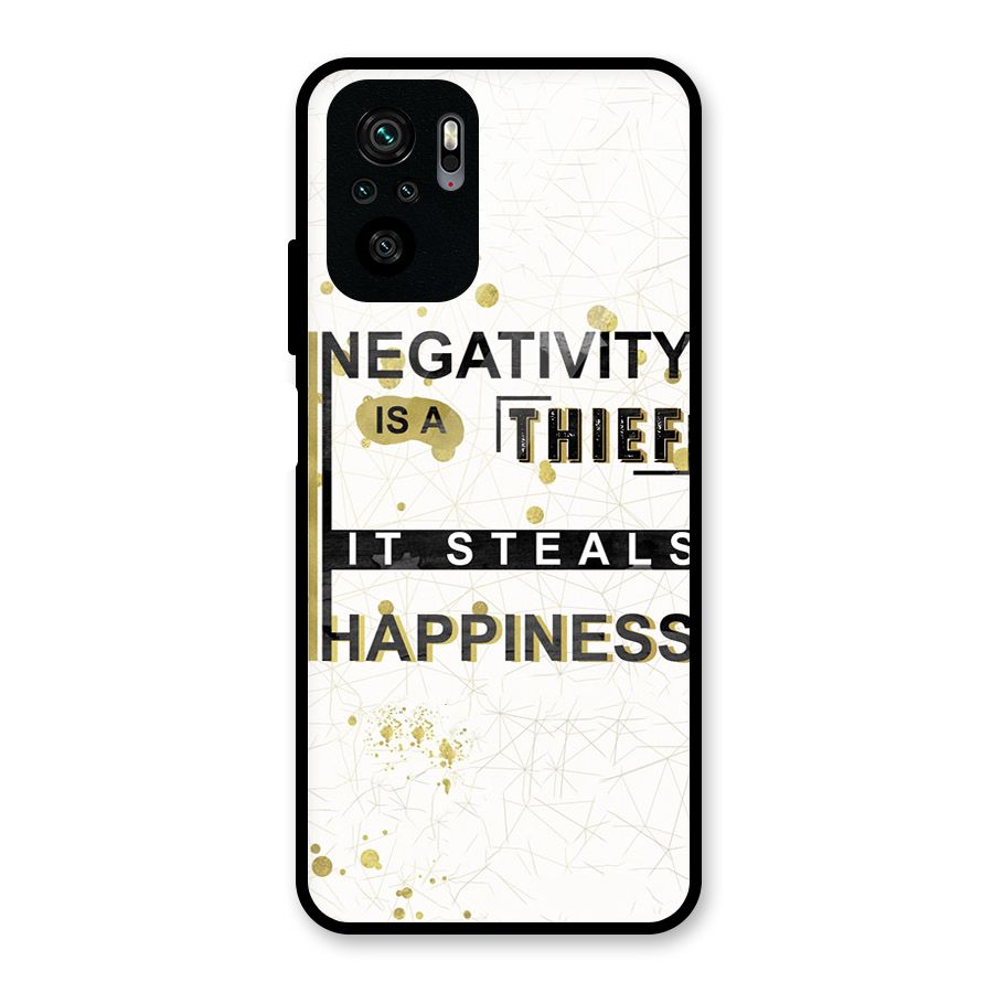 Negativity Thief Glass Back Case for Redmi Note 10S