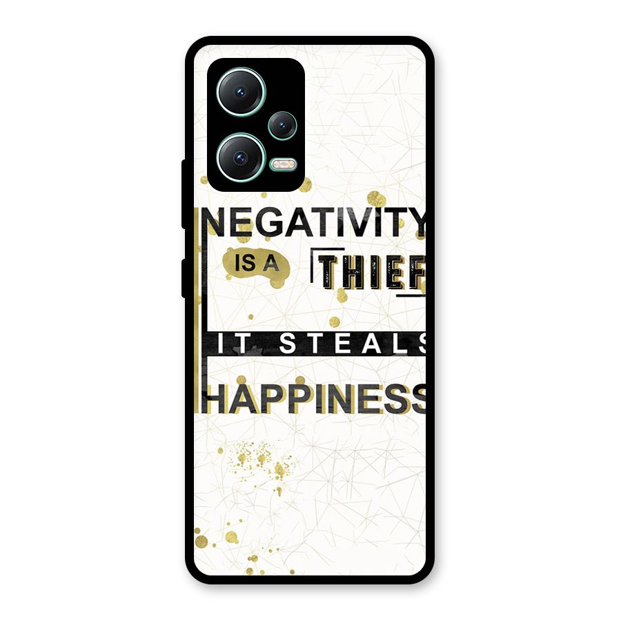 Negativity Thief Glass Back Case for Redmi Note 12 5G
