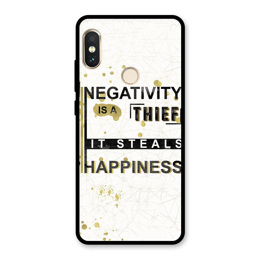 Negativity Thief Glass Back Case for Redmi Note 5 Pro