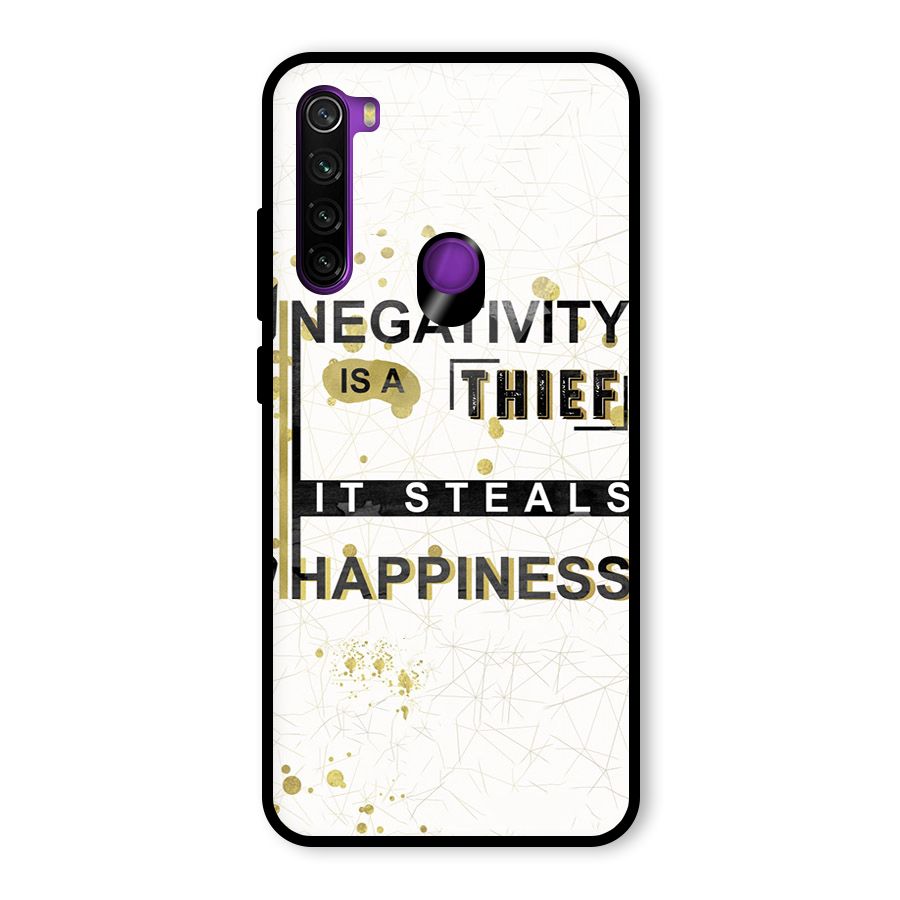 Negativity Thief Glass Back Case for Redmi Note 8