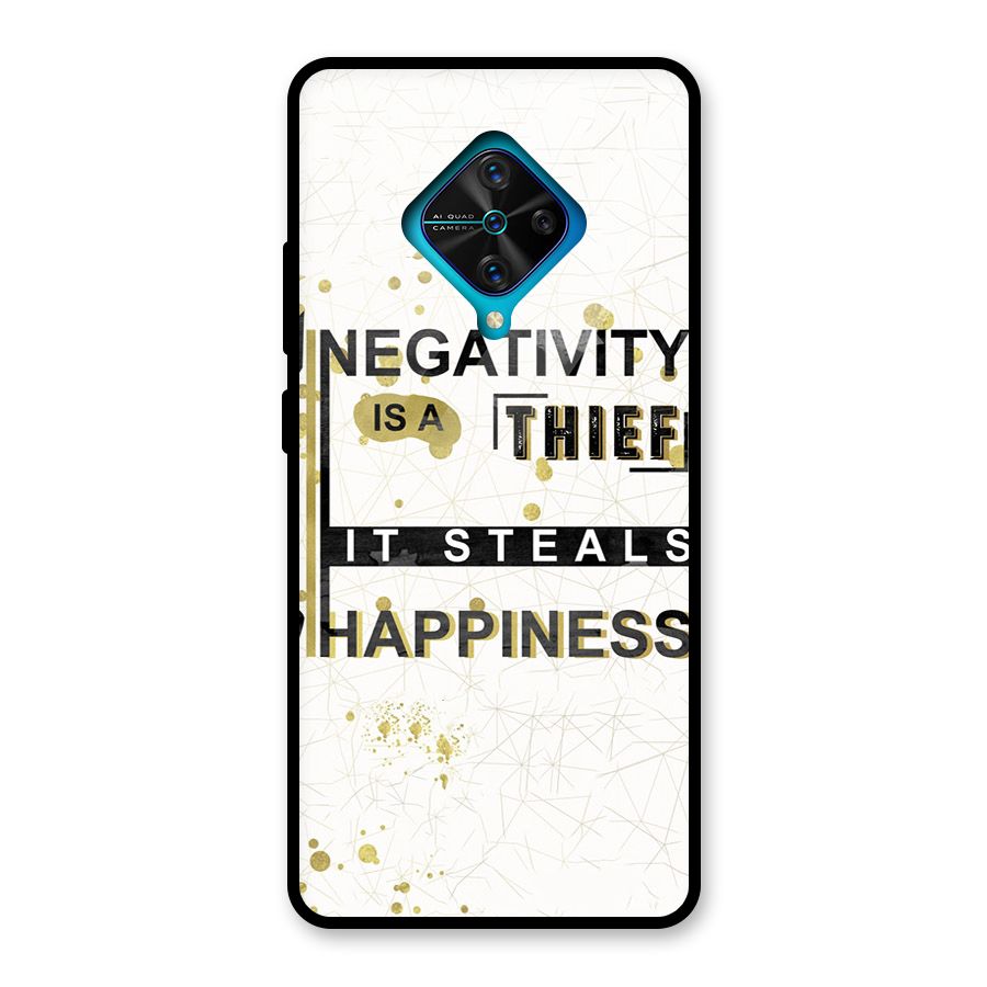 Negativity Thief Glass Back Case for Vivo S1 Pro
