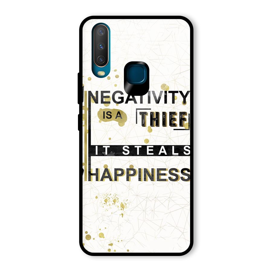 Negativity Thief Glass Back Case for Vivo U10