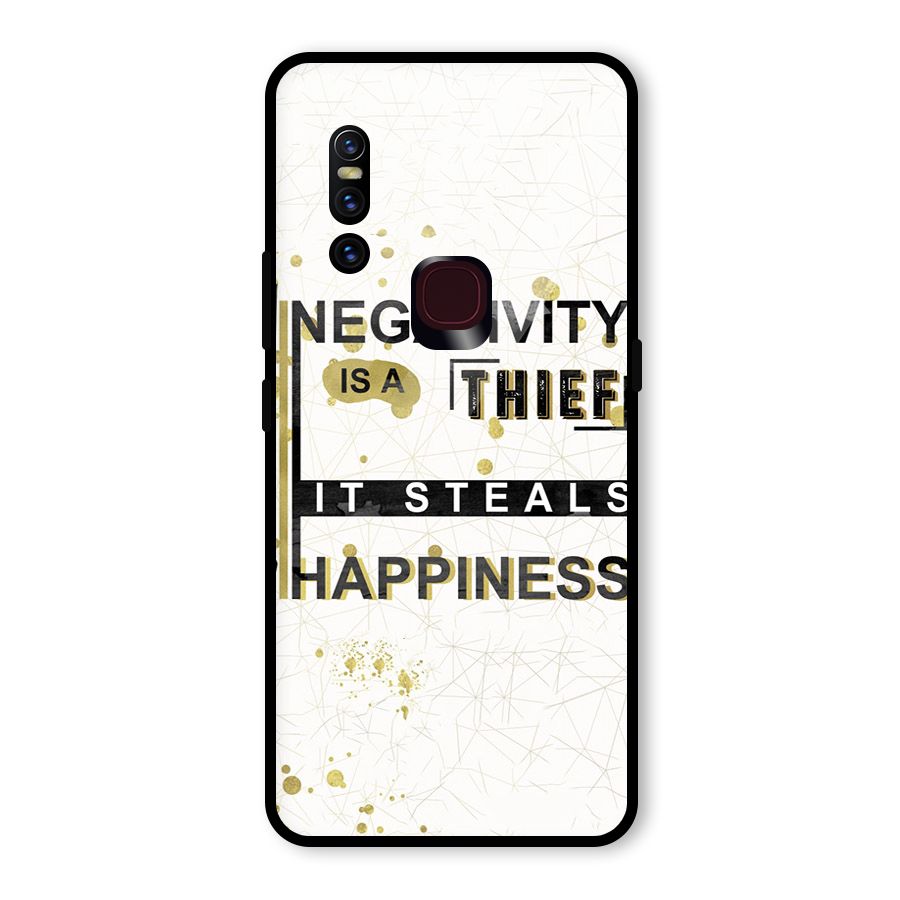 Negativity Thief Glass Back Case for Vivo V15