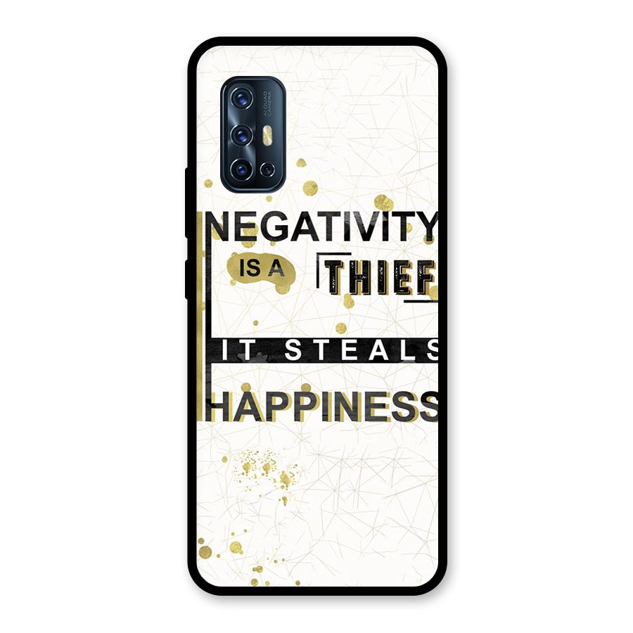Negativity Thief Glass Back Case for Vivo V17