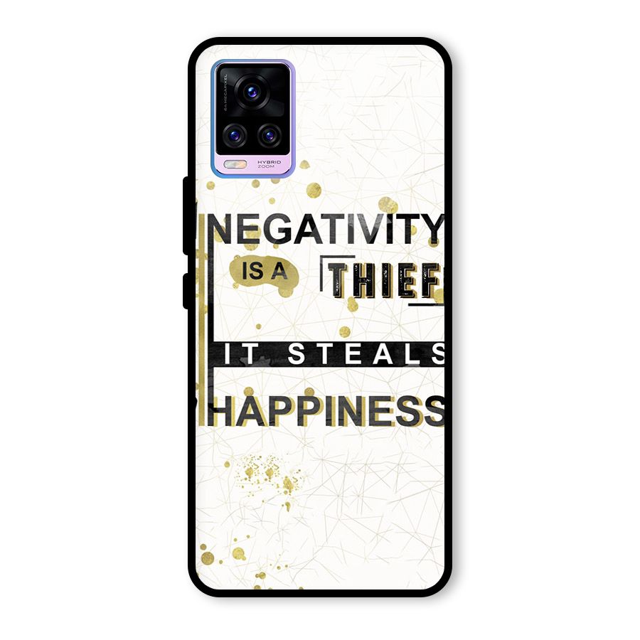 Negativity Thief Glass Back Case for Vivo V20 Pro