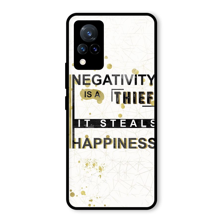 Negativity Thief Glass Back Case for Vivo V21 5G
