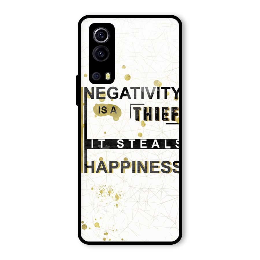 Negativity Thief Glass Back Case for Vivo iQOO Z3