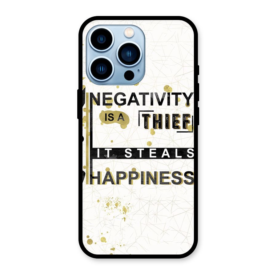 Negativity Thief Glass Back Case for iPhone 13 Pro