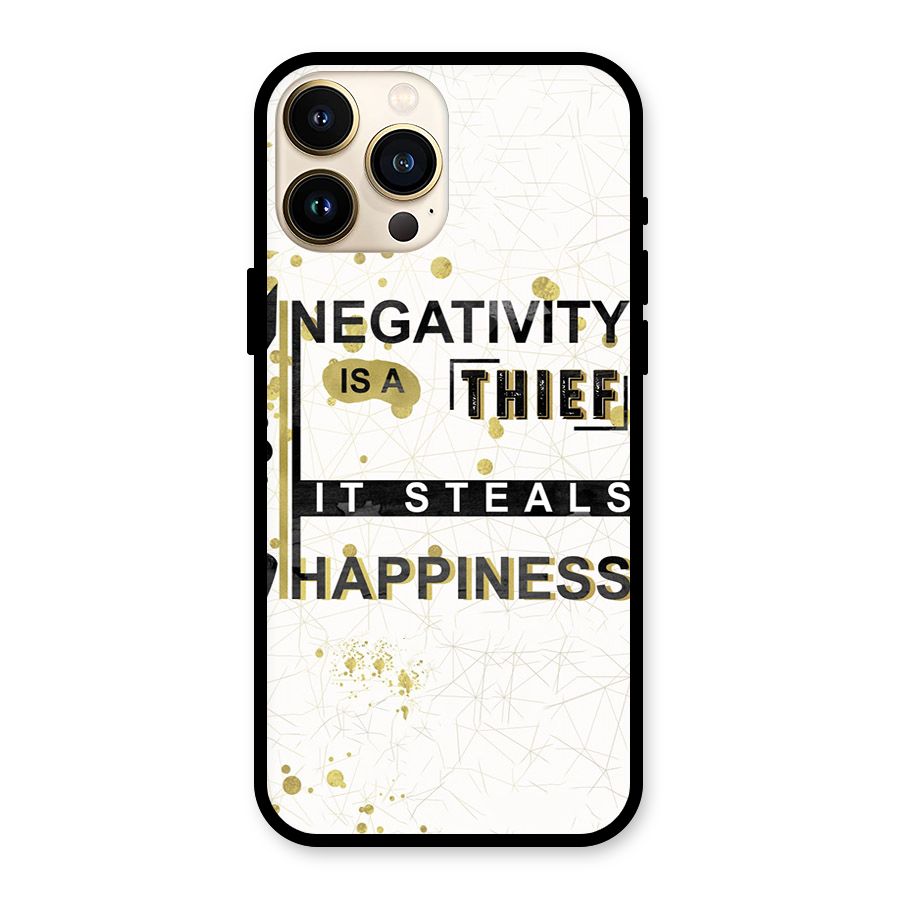 Negativity Thief Glass Back Case for iPhone 13 Pro Max