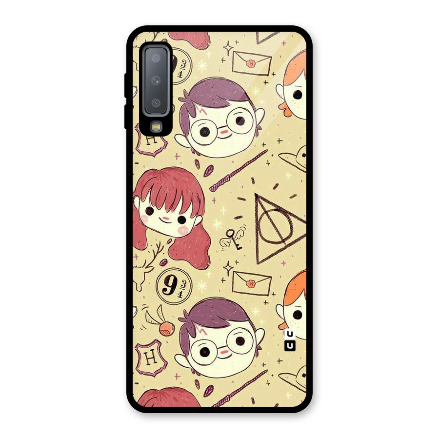Nerds Glass Back Case for Galaxy A7 (2018)