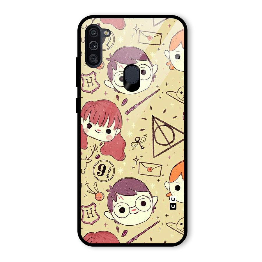 Nerds Glass Back Case for Galaxy M11