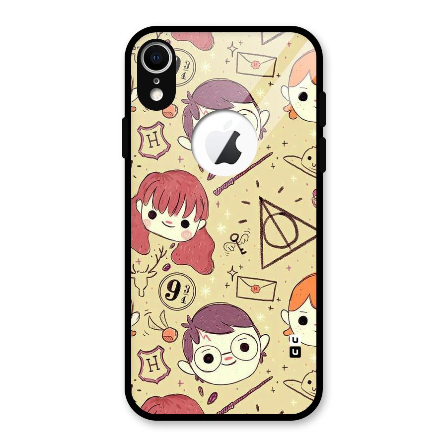 Nerds Glass Back Case for iPhone XR Logo Cut