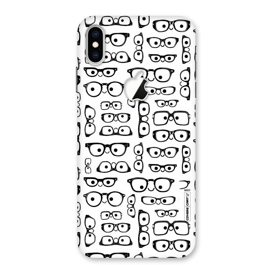 Nerdy Specs Back Case for iPhone XS Max Apple Cut