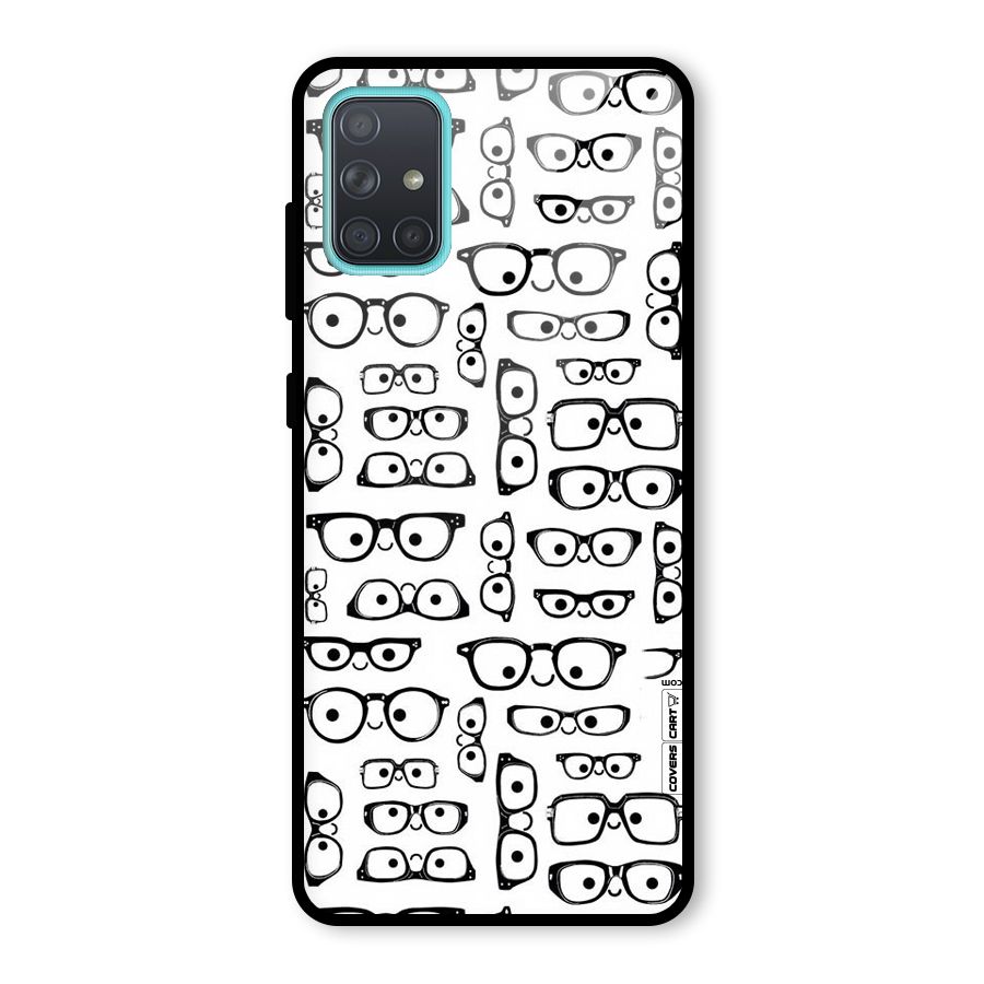Nerdy Specs Glass Back Case for Galaxy A71