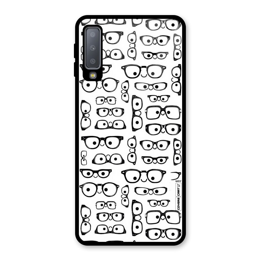 Nerdy Specs Glass Back Case for Galaxy A7 (2018)