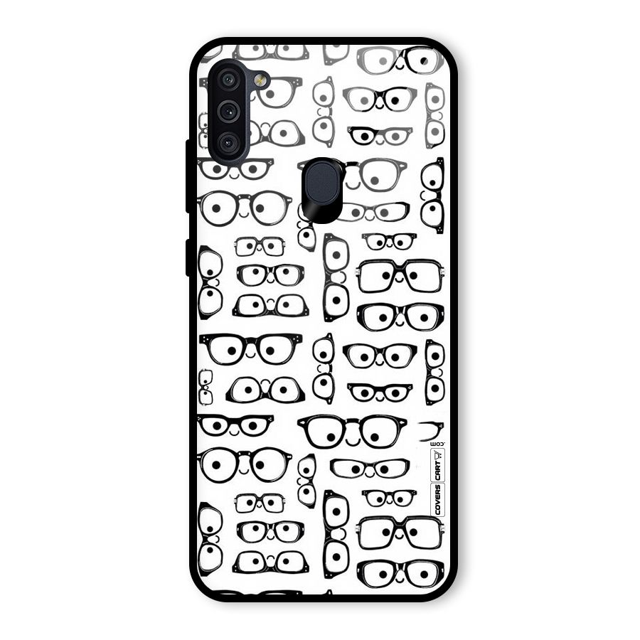 Nerdy Specs Glass Back Case for Galaxy M11
