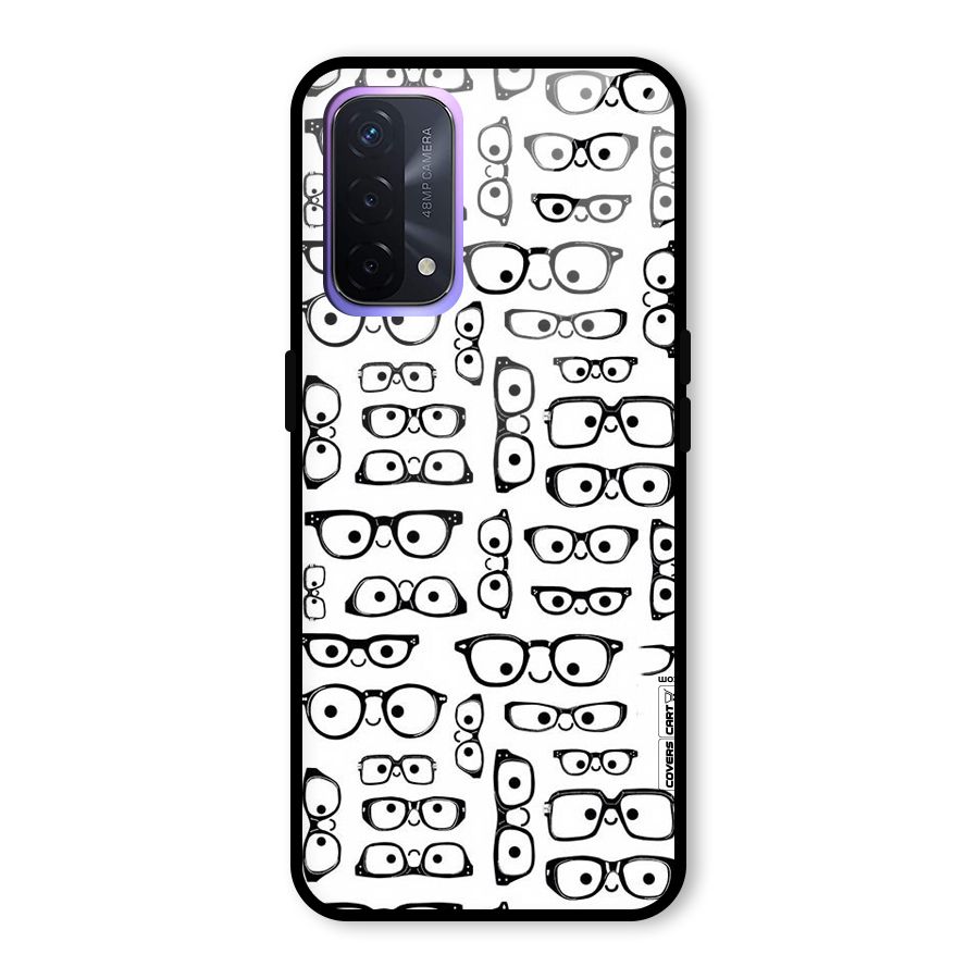 Nerdy Specs Glass Back Case for Oppo A74 5G