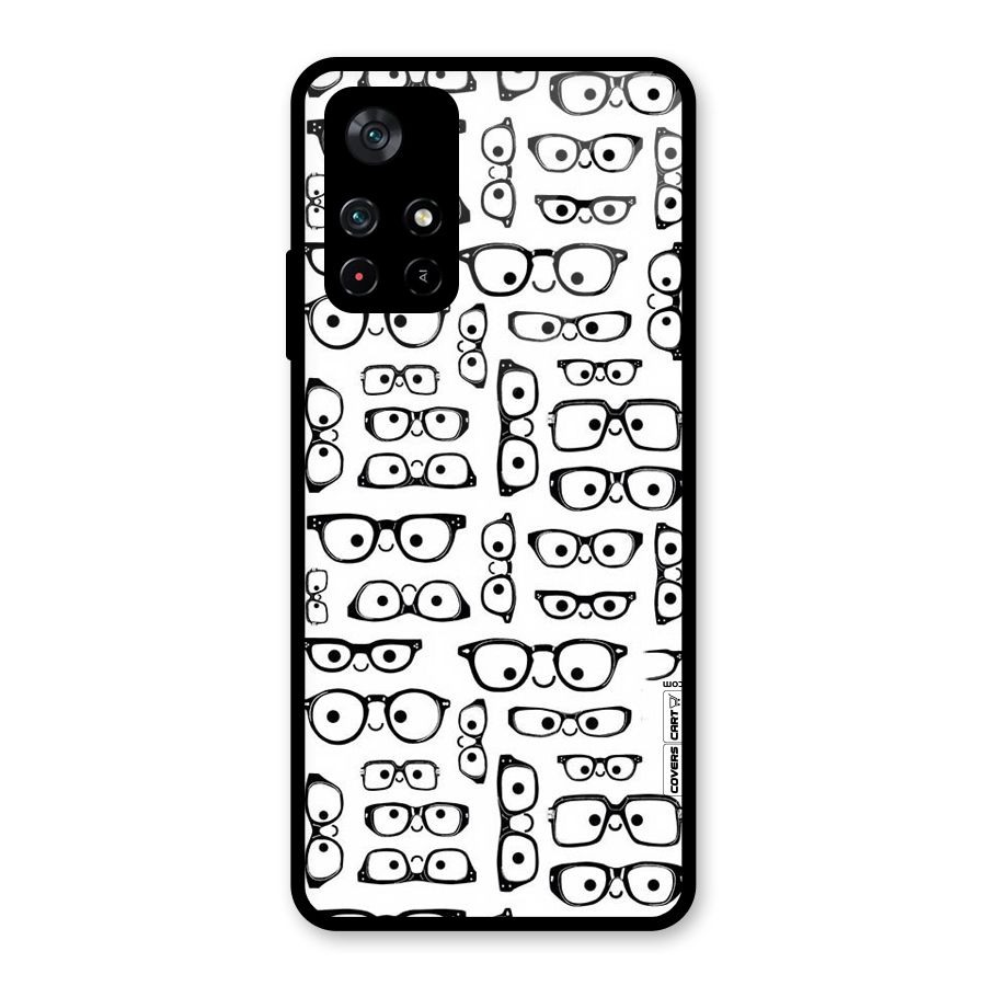 Nerdy Specs Glass Back Case for Poco M4 Pro 5G