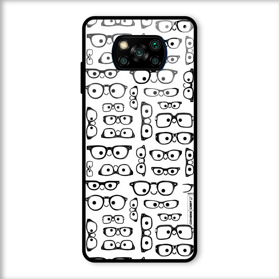 Nerdy Specs Glass Back Case for Poco X3